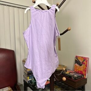 SKIMS Fits Everybody High Neck Bodysuit Lilac Lily Lavander Purple Size S NWT